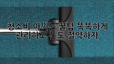 🧹✨ 청소비 아끼는 꿀팁! 똑똑하게 관리하고 돈도 절약하자! 💰